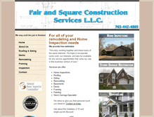 Tablet Screenshot of fairandsquareconstruction.com